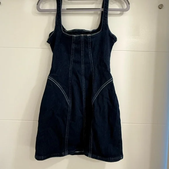 Zara Denim Mini Dress. Small. - Picture 2 of 4